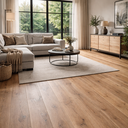 Landhausdiele Eiche Rustikal Natural geölt 260 mm breit- 2-Schichtparkett