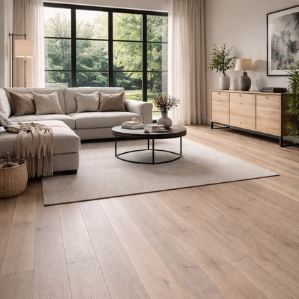 Landhausdiele Eiche Natural White geölt 260 mm breit- 2-Schichtparkett