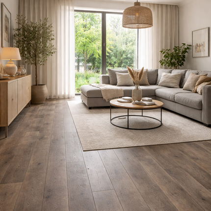 Landhausdiele leicht gebürstet Savanna geölt 180 mm breit  - 2-Schichtparkett