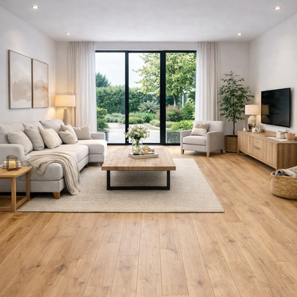 Landhausdiele Natural White 5% geölt 180 mm breit - 2-Schichtparkett