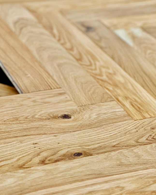 Stabparkett Markant/Rustikal Pure geölt 80 mm breit 3-Schichtparkett