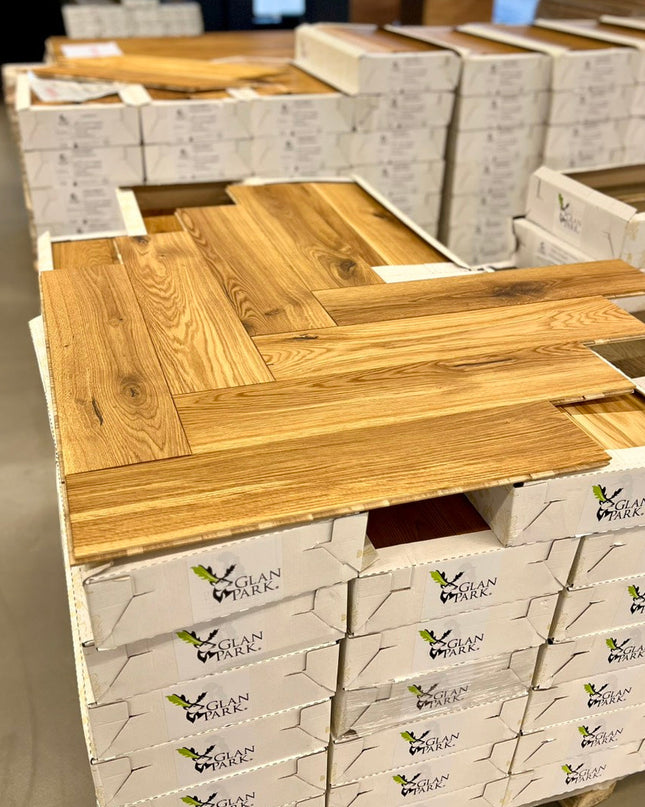 Stabparkett Eiche Rustikal Pure geölt 137 mm breit 3-Schichtparkett