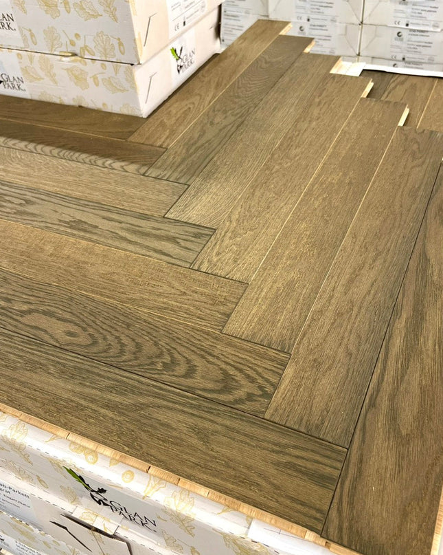 Stabparkett Elegant/Natur Savanna geölt 80 mm breit  3-Schichtparkett