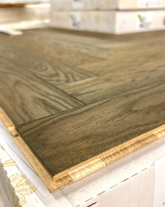 Stabparkett Elegant/Natur Savanna geölt 80 mm breit  3-Schichtparkett