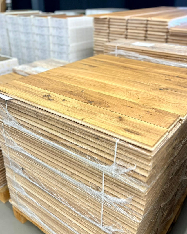 Stabparkett Markant/Rustikal Smoked Oak geölt 120 mm breit Massiv-Stab-Parkett