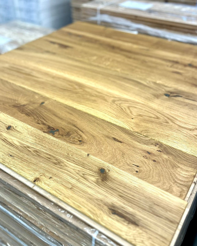 Stabparkett Markant/Rustikal Smoked Oak geölt 120 mm breit Massiv-Stab-Parkett