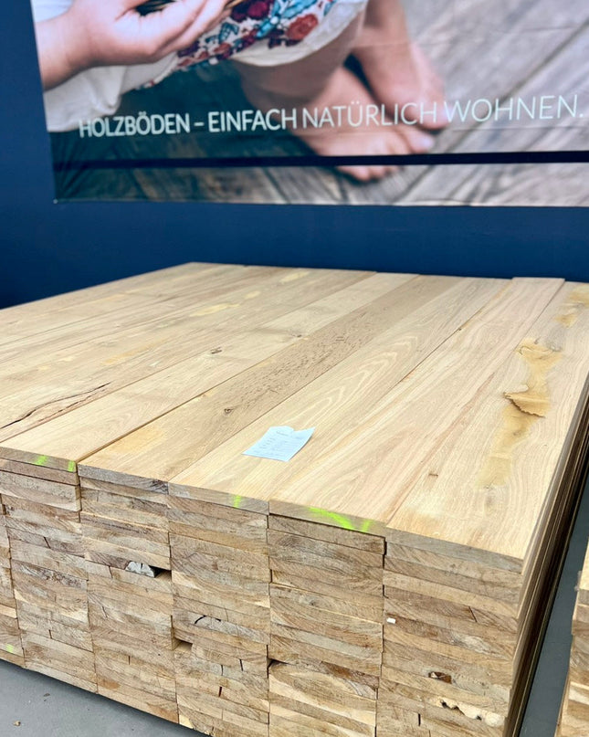 Eichenbohlen Massiv 26 x 210 mm x 2300 mm