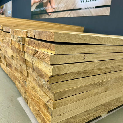 Eichenbohlen Massiv 26 x 210 mm x 2300 mm