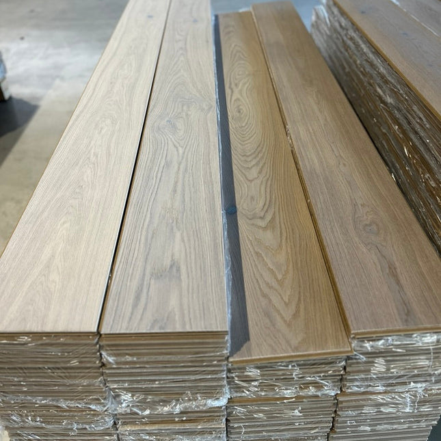 Landhausdiele Natural White geölt 220 mm breit - 2-Schichtparkett