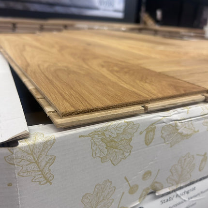 Stabparkett Markant/Rustikal Pure geölt 80 mm breit 3-Schichtparkett