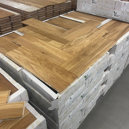 Stabparkett Markant/Rustikal Pure geölt 80 mm breit 3-Schichtparkett