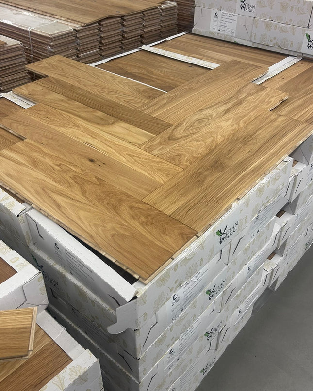 Stabparkett Markant/Rustikal Pure geölt 80 mm breit 3-Schichtparkett