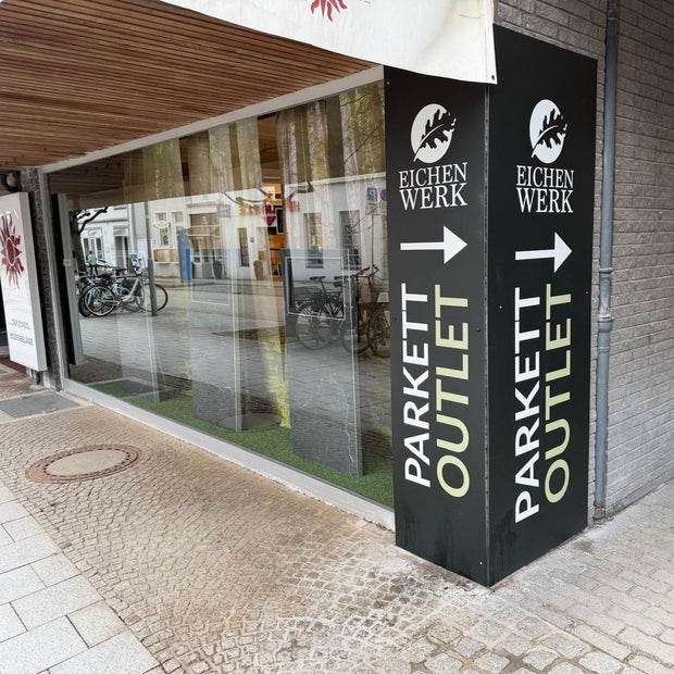 Eichenwerk Parkett Outlet Lübeck Eingang Showroom Parkett Ausstellung