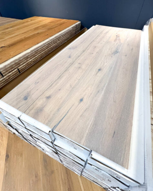 Landhausdiele Rustikal white geölt 190 mm breit-3-Schichtparkett