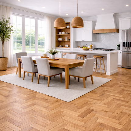 Stabparkett Markant/Rustikal Pure geölt 80 mm breit 3-Schichtparkett