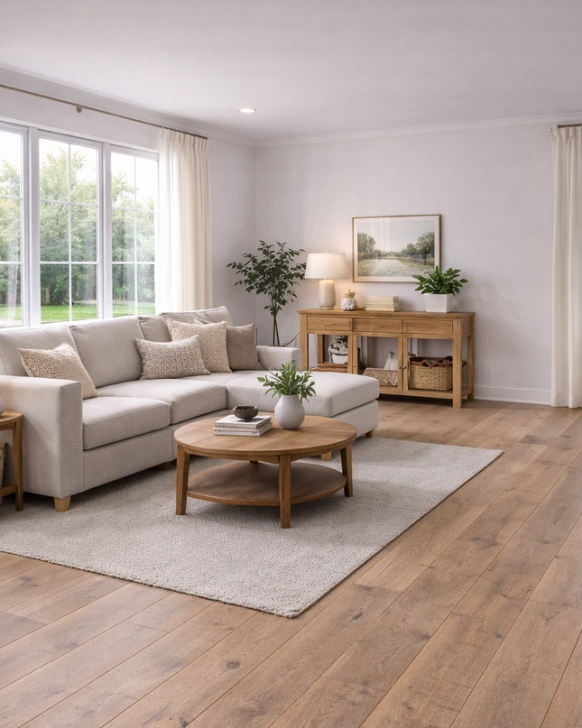 Stabparkett Eiche Markant/Rustikal Smoke geölt 180 mm breit 2-Schicht Maxi-Stab