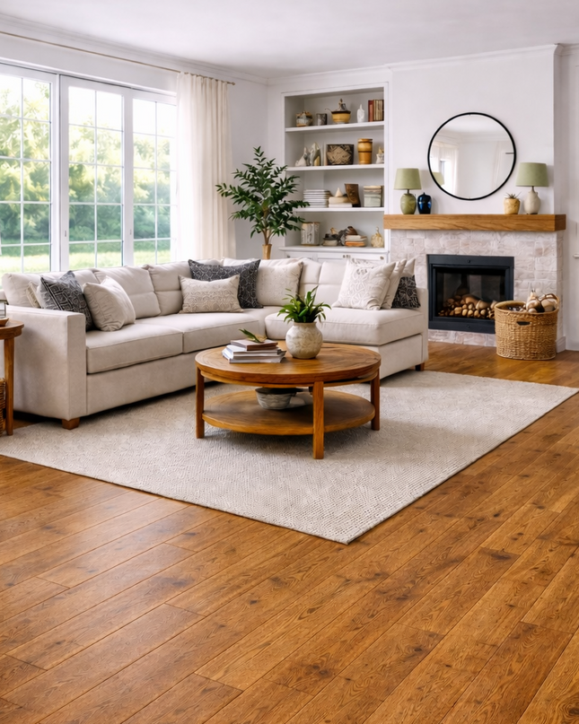 Landhausdiele Rustikal Smoked Oak geölt 180 mm breit - 2-Schichtparkett