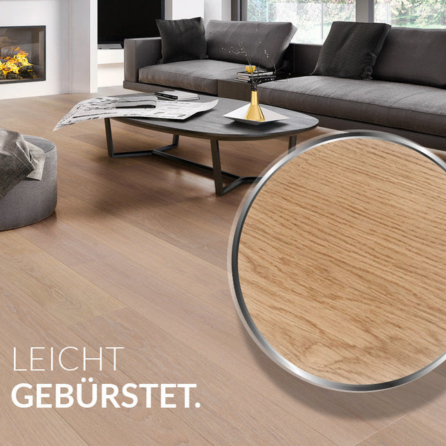 Landhausdiele Rustikal Pure geölt 140 mm breit - 3-Schichtparkett