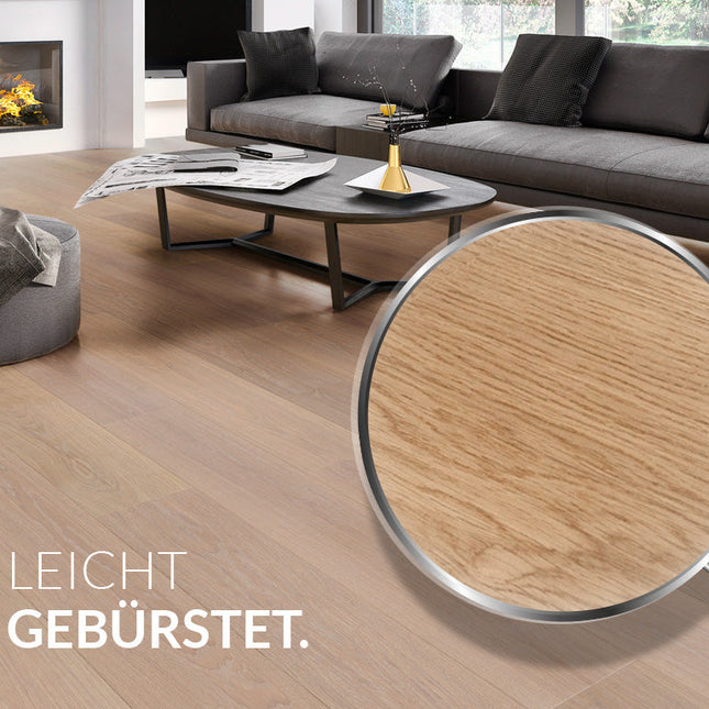 Landhausdiele Markant Vanilla geölt 180 mm breit - 2-Schichtparkett