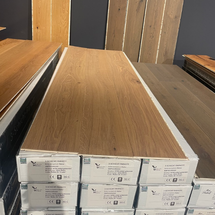 Landhausdiele Natur Crudo geölt 190 mm breit - 3-Schichtparkett