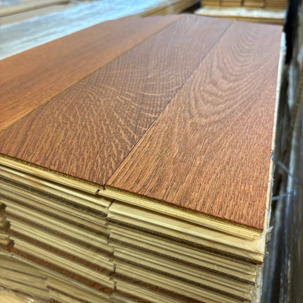 Stabparkett Eiche Rustikal Ice Brown geölt 97 mm breit Fischgrät - 3-Schichtparkett