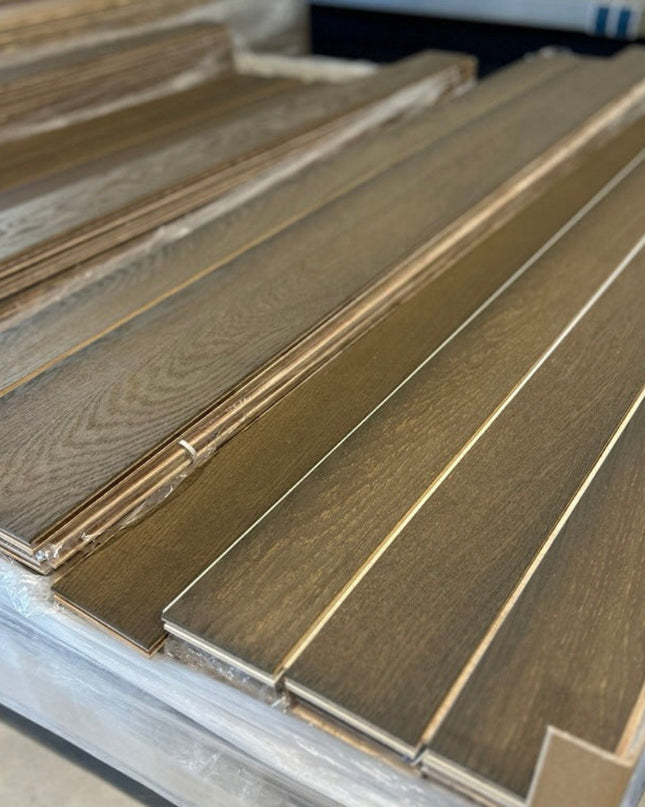 Landhausdiele Elegant leicht gebürstet Savanna geölt 100 mm breit  - 2-Schichtparkett