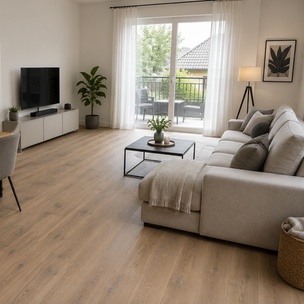 Landhausdiele Eiche Rustikal Natural geölt 260 mm breit - 2-Schichtparkett