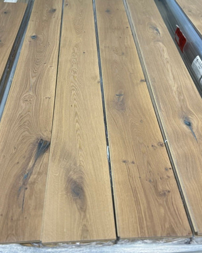 Landhausdiele Rustikal White 5% geölt 220 mm breit - 2-Schichtparkett