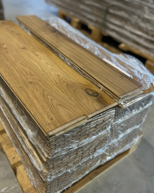 Stabparkett Smoked Oak geölt 120 mm breit Massiv-Stab-Parkett