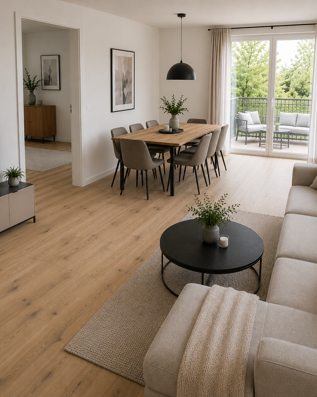 Landhausdiele Markant Titanium Grey geölt 180 mm breit - 3-Schichtparkett