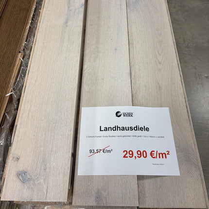 Landhausdiele Eiche Rustikal Antik geölt 180 mm breit- 2-Schichtparkett