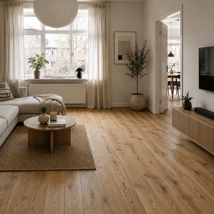 Landhausdiele Rustikal Smoked Oak geölt 160 mm breit - 3-Schichtparkett