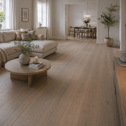 Landhausdiele Rustikal Vanilla geölt 180 mm breit - 2-Schichtparkett