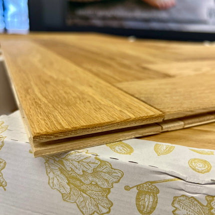 Stabparkett Elegant/Natur Pure geölt 80mm breit 3-Schichtparkett