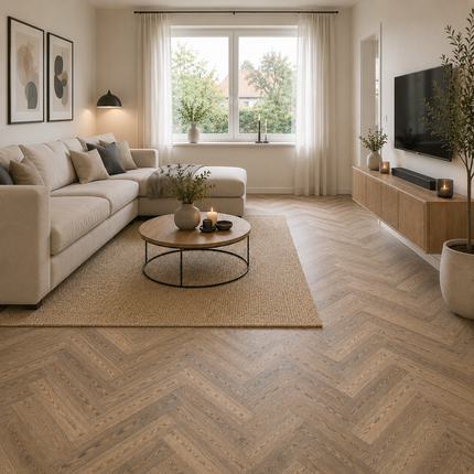 Stabparkett Elegant/Natur Savanna geölt 80 mm breit  3-Schichtparkett