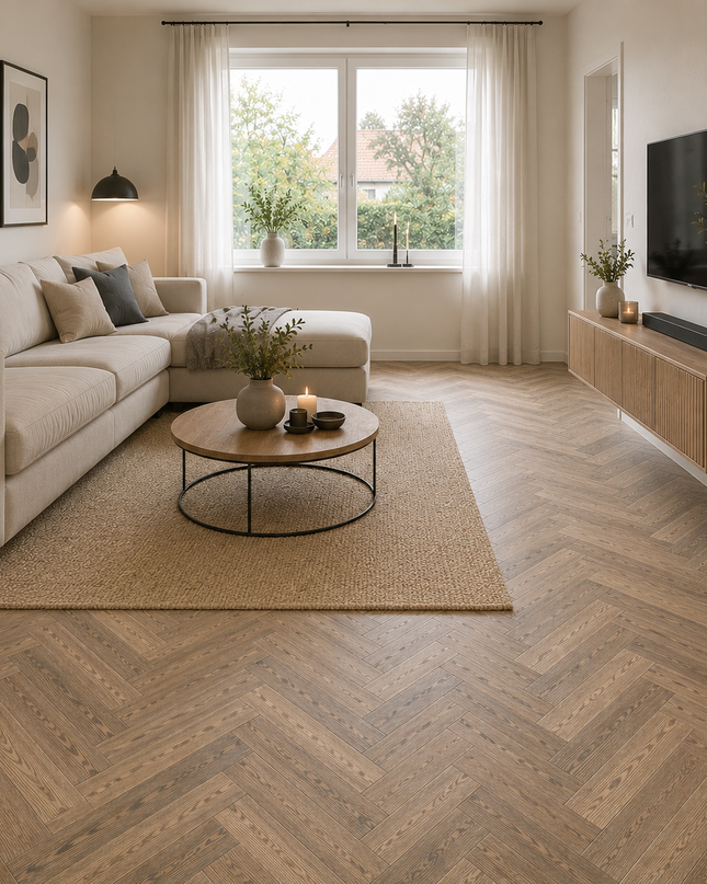 Stabparkett Elegant/Natur Savanna geölt 80 mm breit  3-Schichtparkett