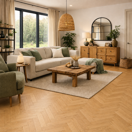 Stabparkett Markant/Rustikal Pure geölt 80 mm breit 3-Schichtparkett