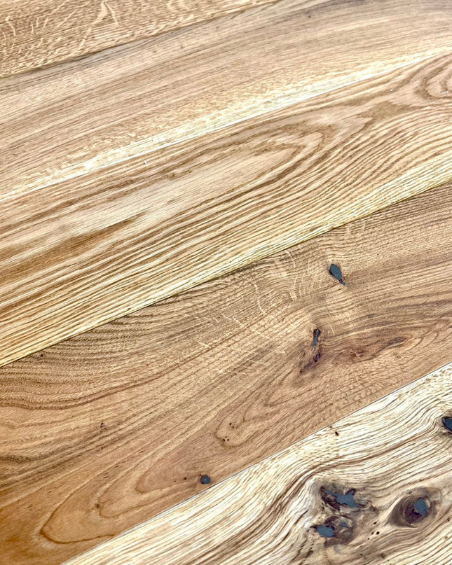 Stabparkett Markant/Rustikal Smoked Oak geölt 120 mm breit Massiv-Stab-Parkett