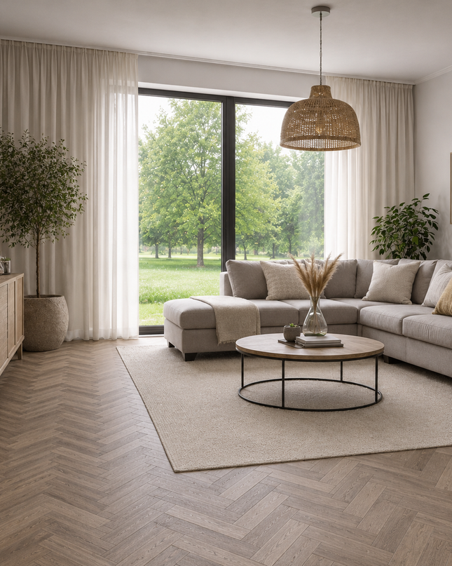 Stabparkett Elegant/Natur Havanna geölt 140 mm breit 2-Schichtparkett