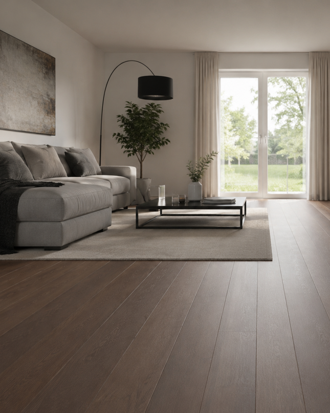 EW Landhausdiele Antik Chocolate geölt 220 mm breit - 2-Schichtparkett