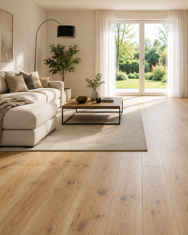 Landhausdiele Rustikal Oak geölt 220 mm breit - 2-Schichtparkett