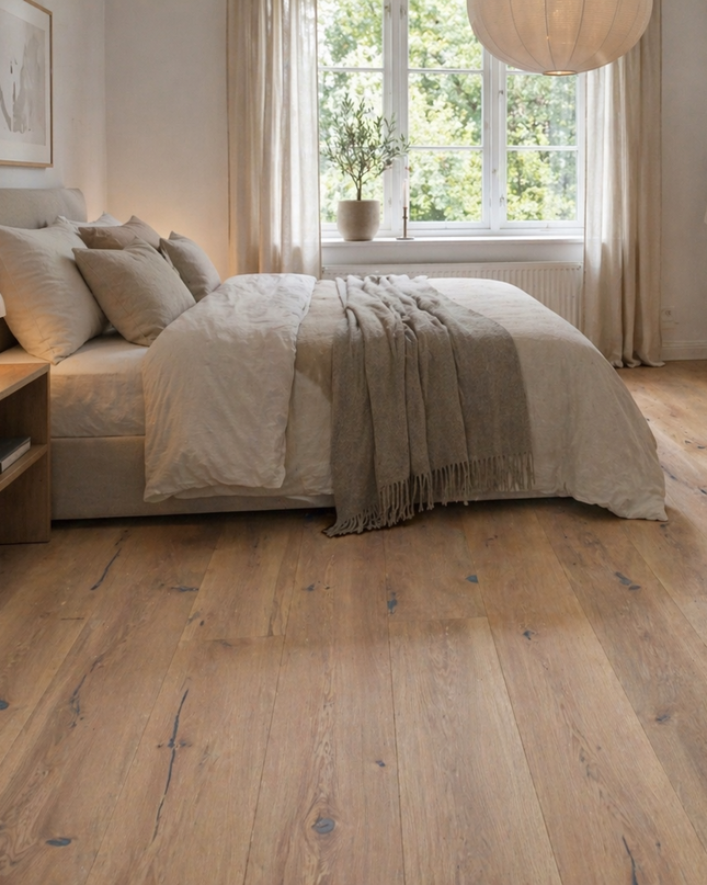 Landhausdiele Rustikal White 5% geölt 190 mm breit - 3-Schichtparket